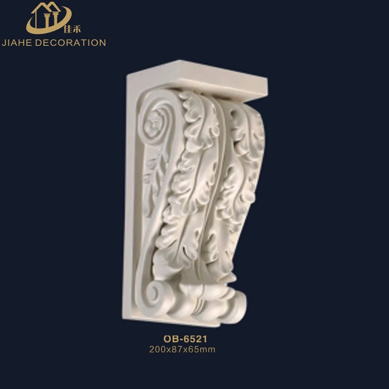 
double leaf design polyurethane bracket corbels indoor home house wall decoration idea 