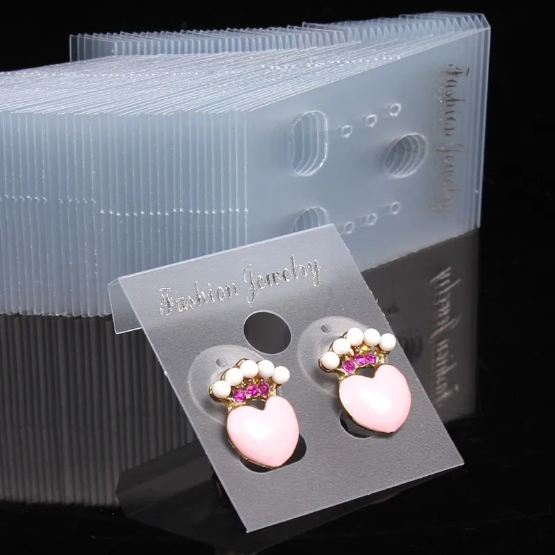 Custom Logo Printed Plastic Necklace Earring Jewelry Packing Cards Earring Display Card DIY Jewelry Gift