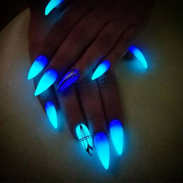 Glow powder long lasting photoluminescent pigment for nail polish