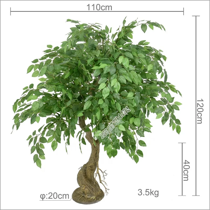 factory sale high quality 120cm fake tree bonsai plant artificial banyan tree for decoration