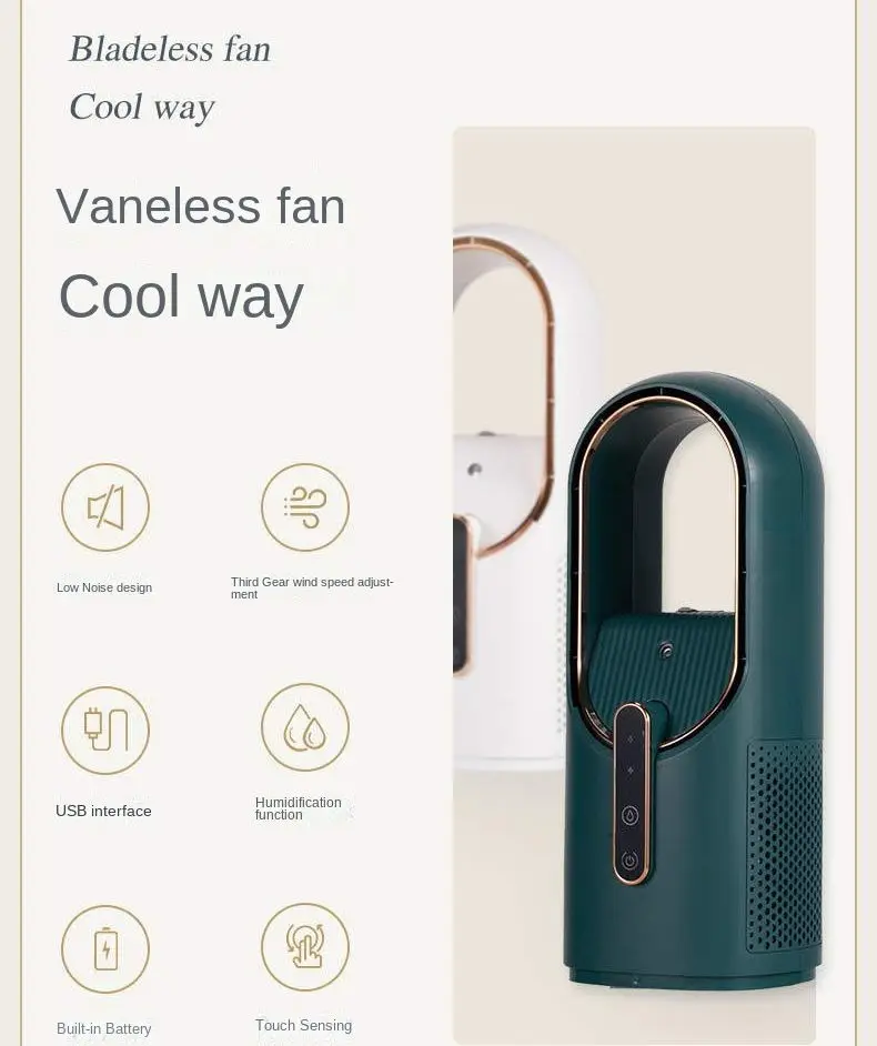 Multifunctional Smart Home Filter Air Purifier Bladeless Air cooler fan