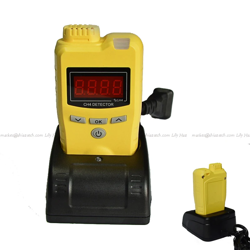 Smart Design Battery powered single methane gas detector, CH4 gas leakage analyzer for natural gas detector
