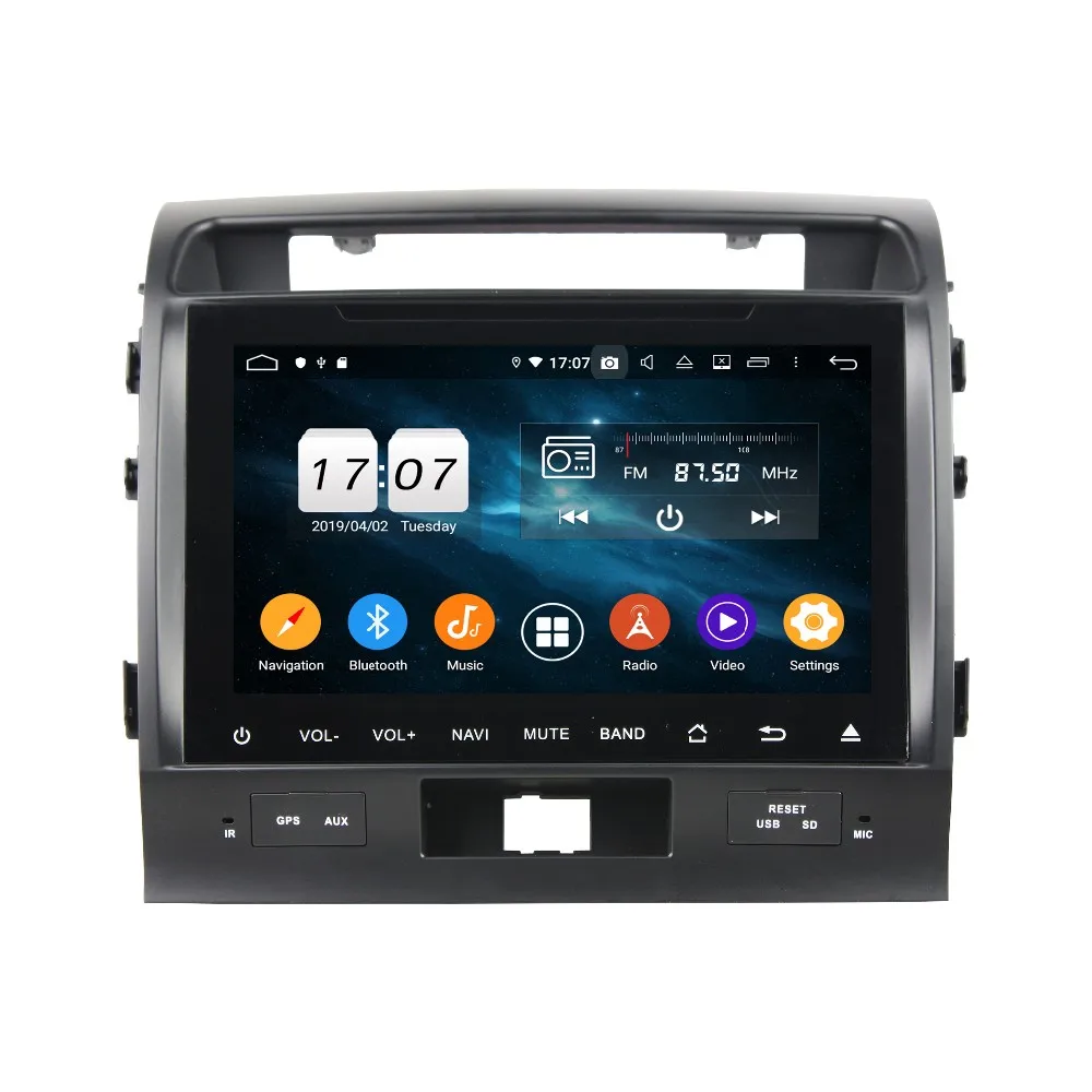 KD-9009 touch button Wireless Carplay Auto Android 13 Car Stereo Radio Audio DVD GPS Navigation for  Land Cruiser 2008-2012