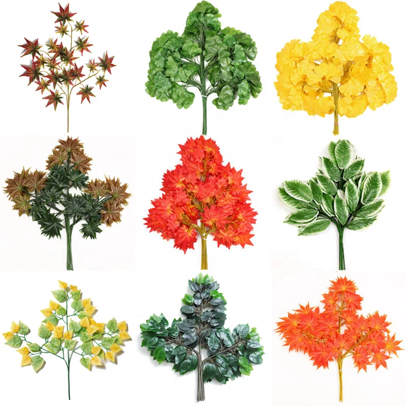 Искусственное растение оптовая продажа маленькое искусственное красное вертикальное садовое декоративное кленовое