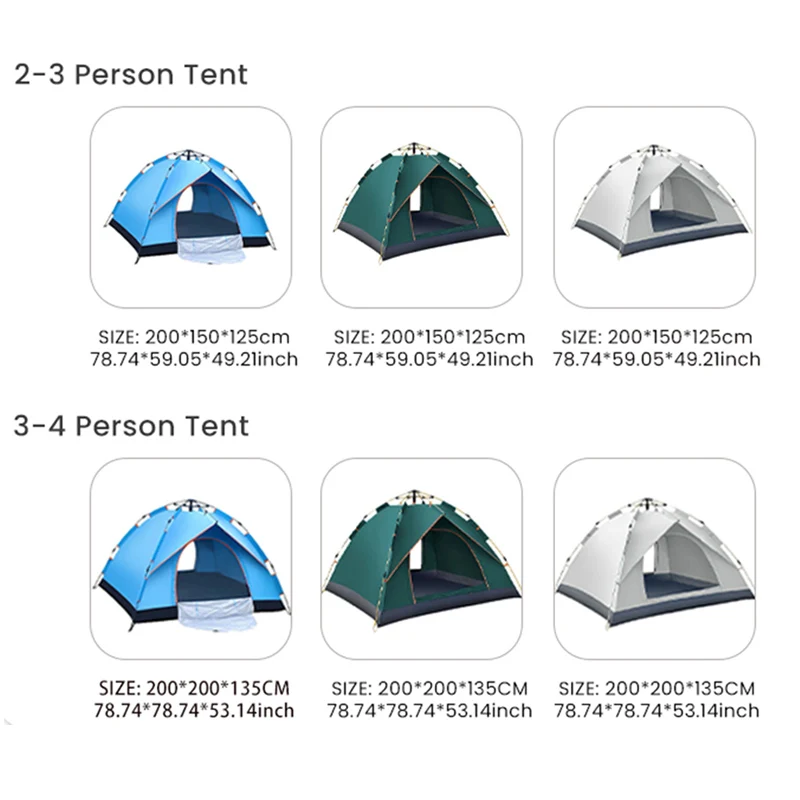 Wholesale Automatic Instant Tent Outdoor Waterproof Tenda Camping Glamping Pop Up Tents For Family