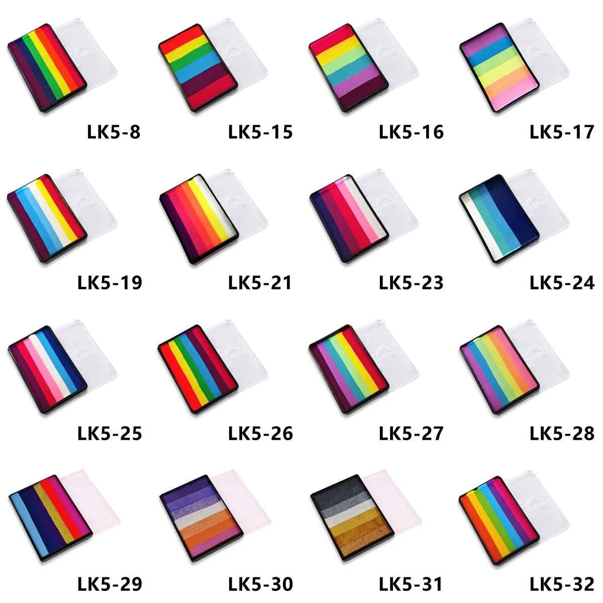 Spot goods 50g rainbow split cake water-soluble pigment custom color halloween makeup  body art Body Painting Supplies