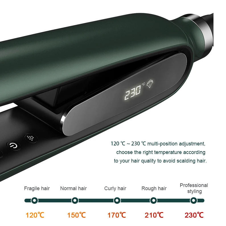 Fer a lisser Professionnel MCH Ceramic Flat Iron Infrared Steam Cheveux Pro Hair Straightener and Curler