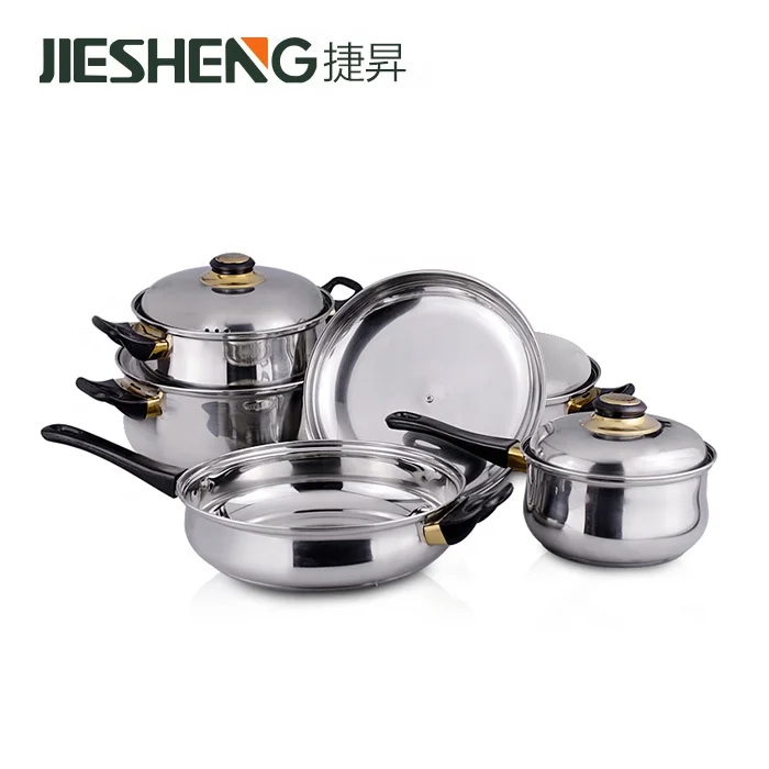 
Wholesale industrial 12pcs stainless steel cookware pots and pans set 