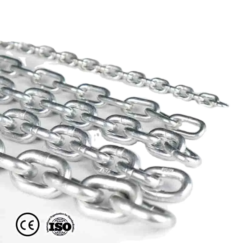Galvanized chain 5mmX15mm heat treated G80 loading chain for lever block Iron chain factory supplier competitive price