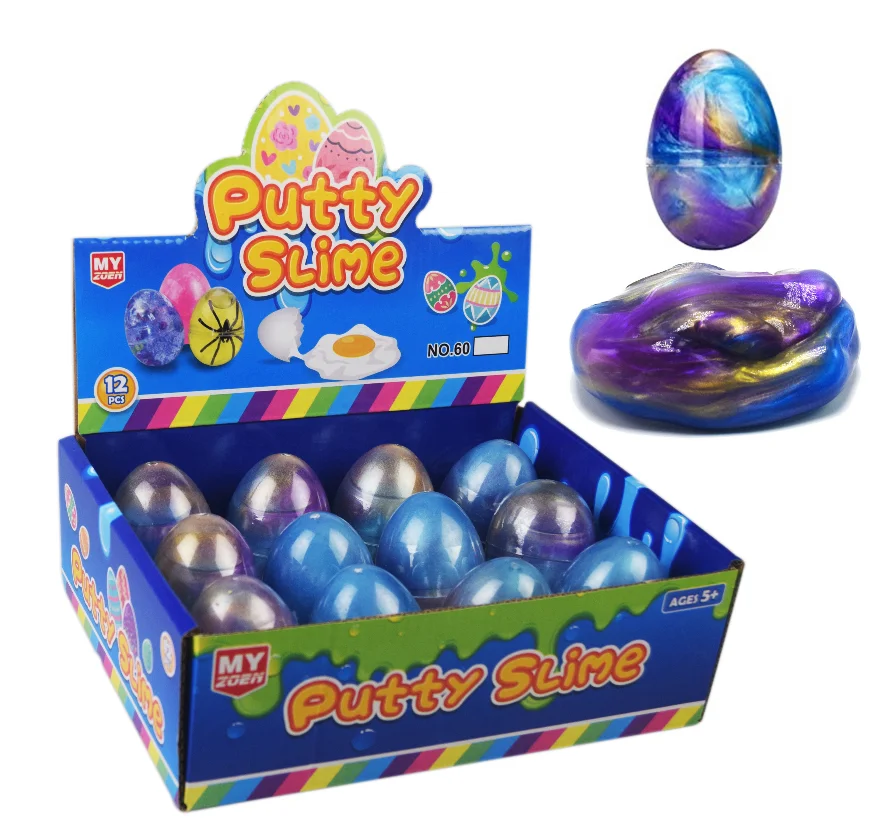 Crystal Mud Slime Simulated Egg Colorful Mud Relief Toys for Kids Slime Party Favors Gift