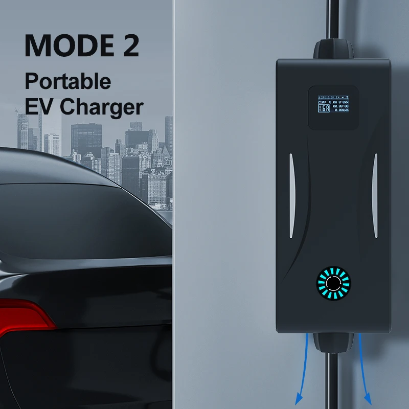 16a Mode Level 2 Ac Ev Charger 11kw Evse Portable Ev Charger Electric Vehicle Car Charger