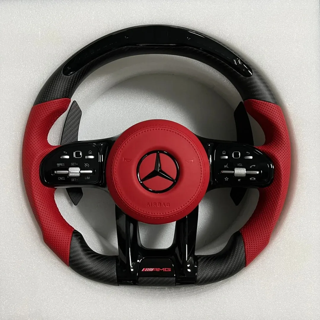На заказ AMG спортивный карбоновый алькантарный Руль Подходит для Mercedes-Benz моделей W212 W213 W205 W247 W463 W253 W166 W204