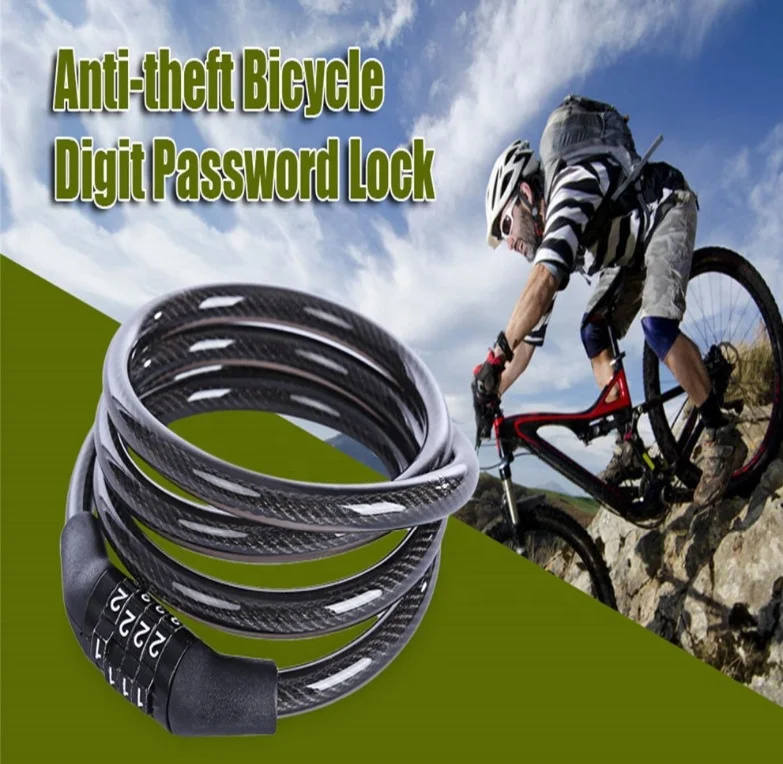 V00034200 Combination Candado Flexible Para Viajes Chain Bicycle Cable Padlock custom 4 Digit padlock Combination for bicycle