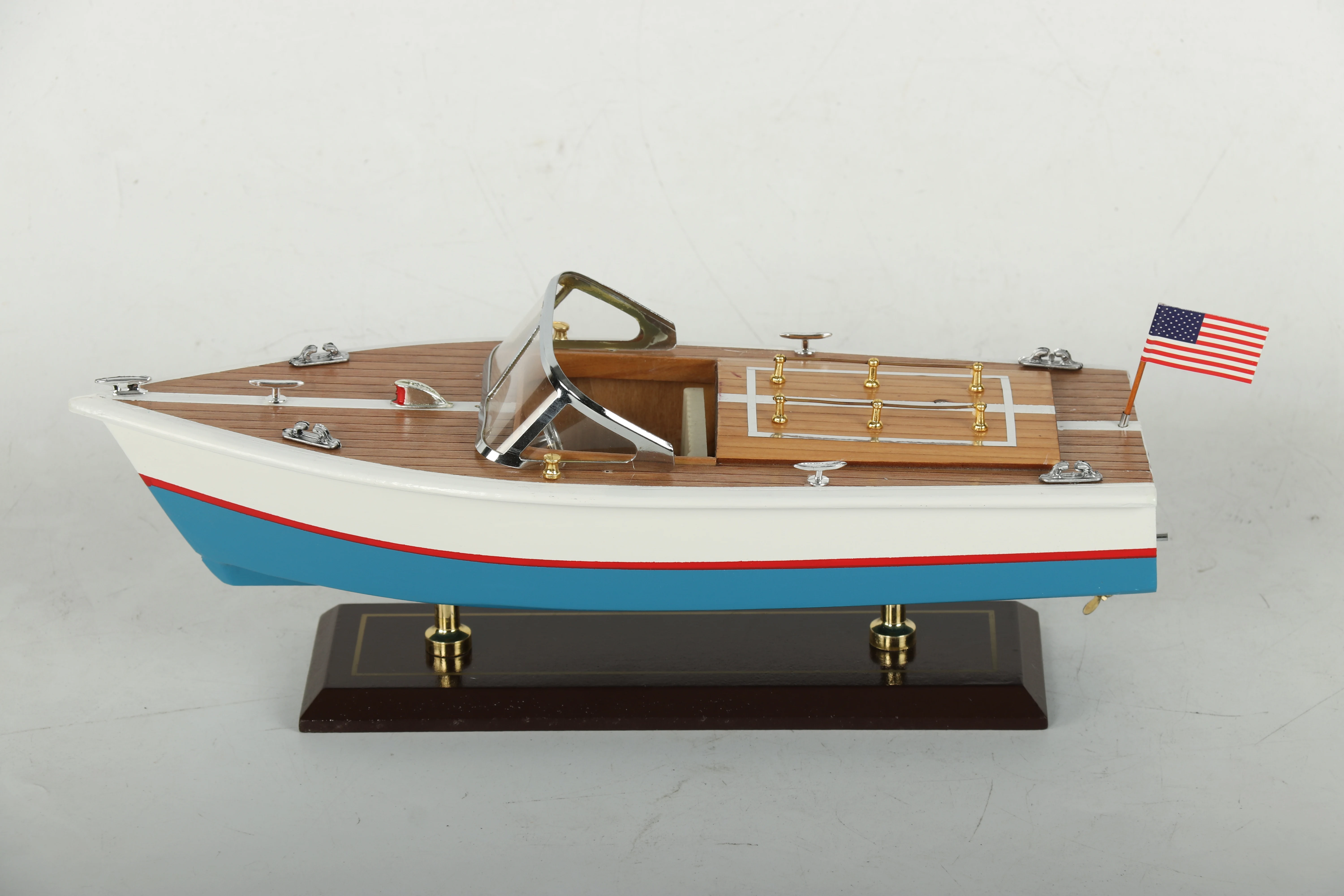 wooden chris craft Speed boat model Promotional gift maritime Decoration 14' italian riva aquarama yacht scale runaboat