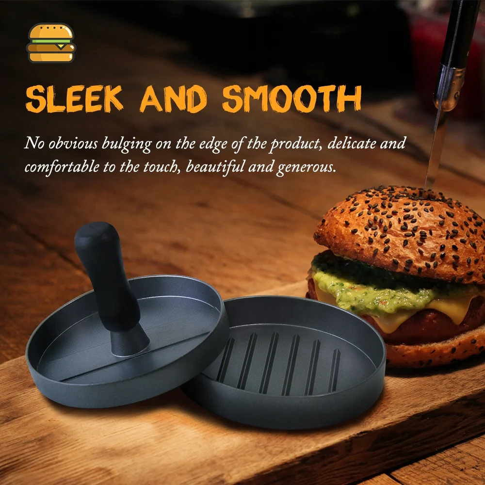 Hamburger Press Stainless Steel Meat Beef Round Shape Cutlet Mold BBQ Accessories Antistick Burger Press Hamburger Patty Maker