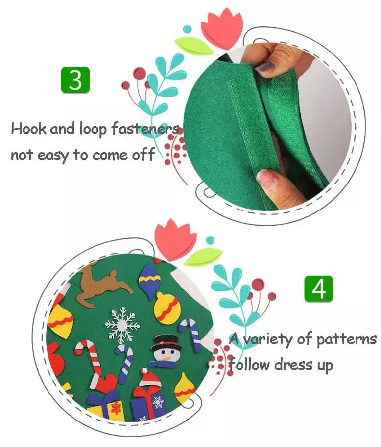 Environmental and Best price Felt Christmas Tree Decoration Christmas Ornaments for Merry Christmas