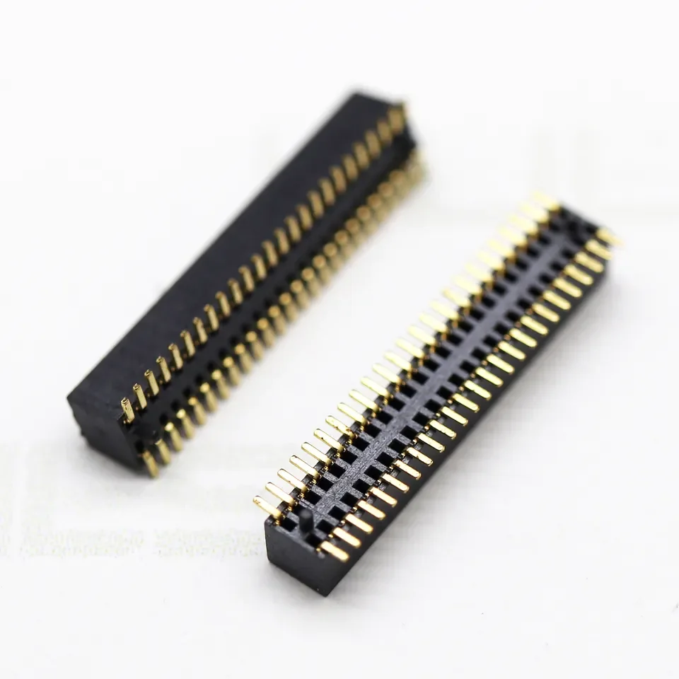 Custom spacing 0.8mm-1.2mm height 3.1mm positions 02~50P male female header double row SMT with locating post connector