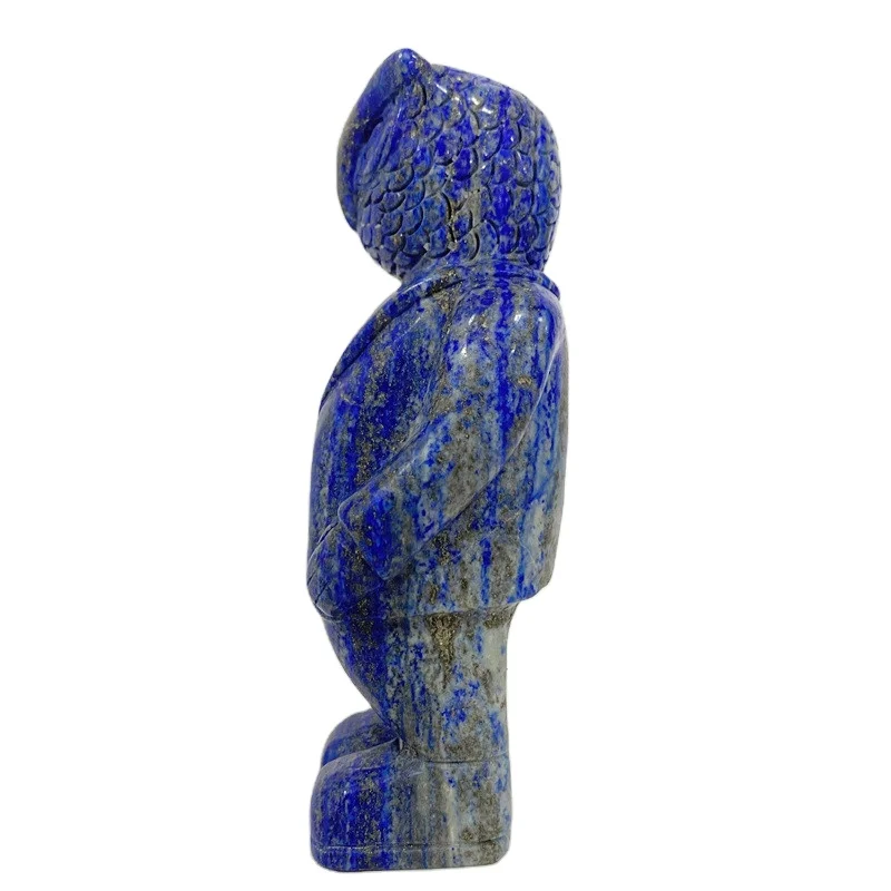 
Fashion Hot Sale Popular High Quality Beautiful Natural Carving Crafts Lapis Lazuli Owl Men As Gifts LSY 