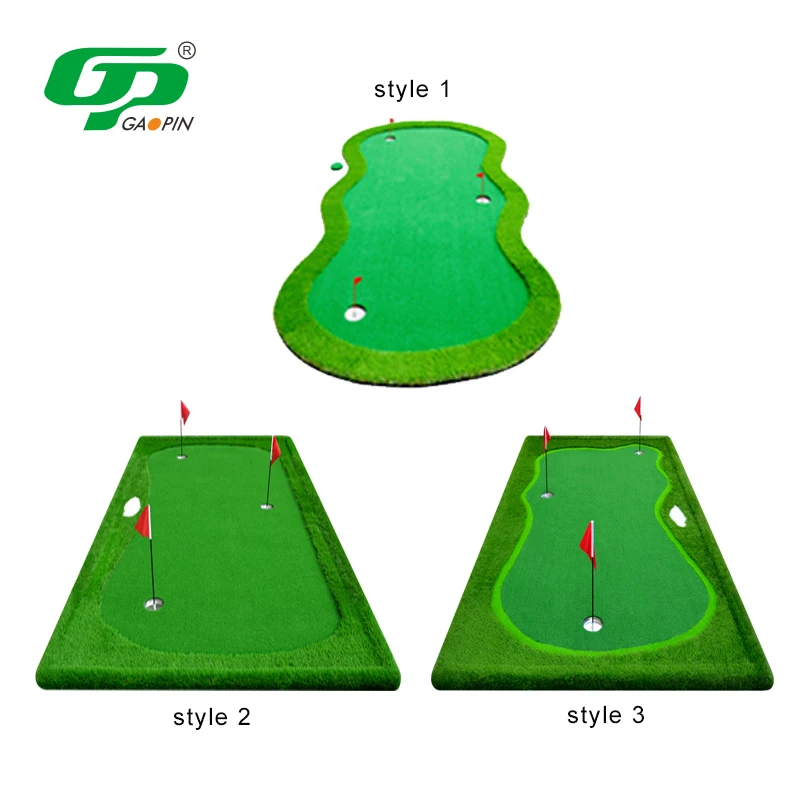 Factory Custom Professional Large Golf Practice Mat Golf Putting Green Mini Golf Course Practice Putting Mat for Indoor Use