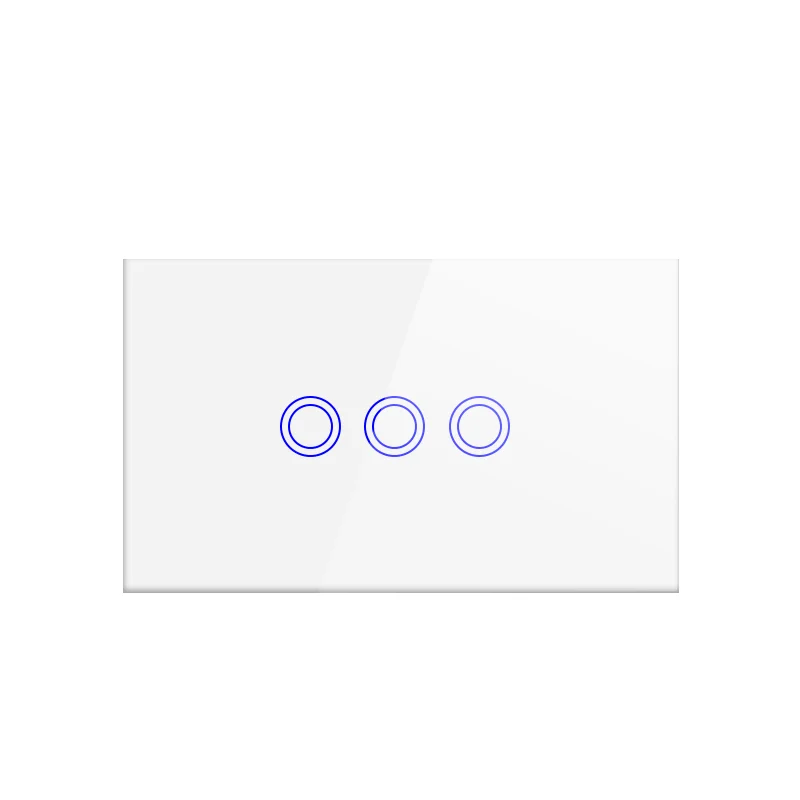 
2020 New Smart home touch Switch ZIgbee 3.0 3 gang neutral& live dimmer switch SCR US Standard 