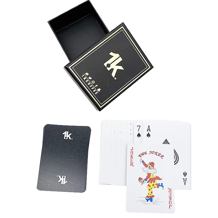 custom Plastic Poker cards Deck printing Gift Durable Waterproof Gold Foil PVC Playing Card Wholesale Plastic Playing Card