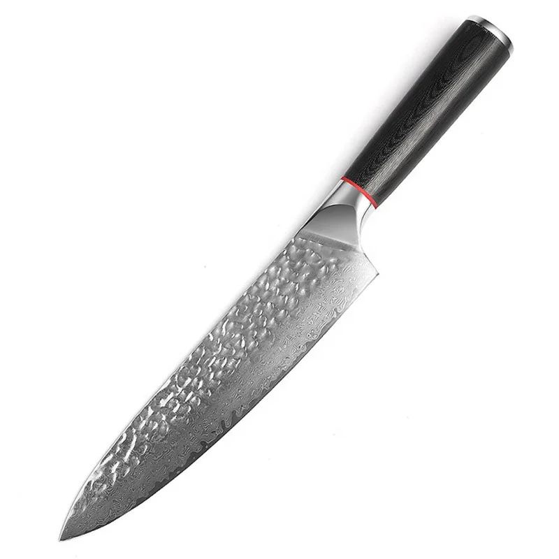8' Professional Japanese knives Damascus steel hammer pattern kitchen chef knife with G10 handle