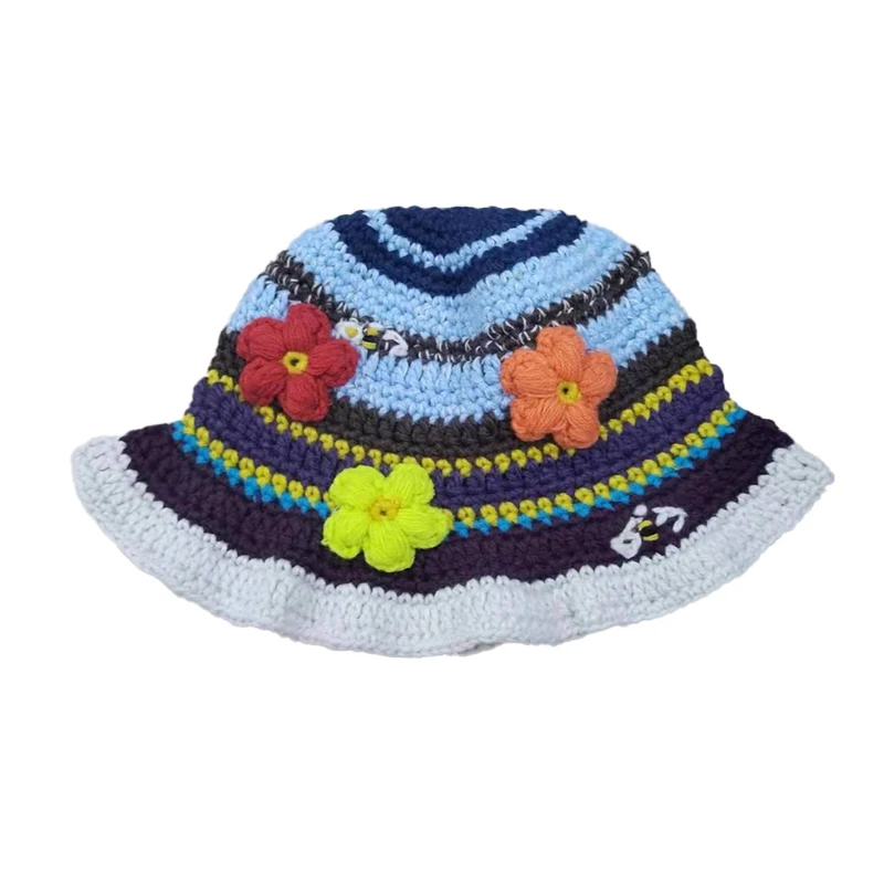 Hot Selling Handmade Knitted Hats For Women Thermal Hat Winter Warm Comfortable Designer Bucket Hat Popular
