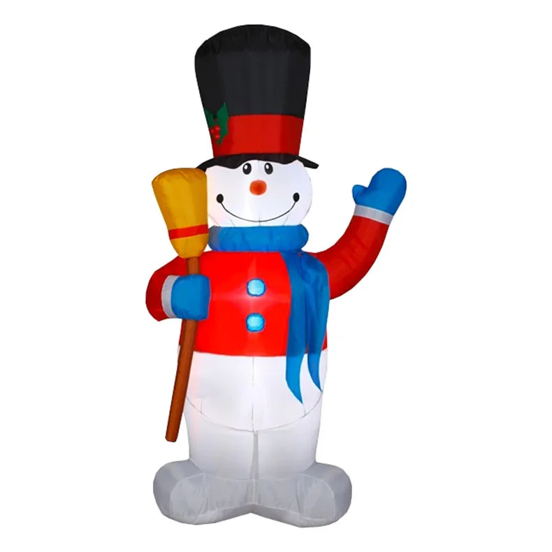 Hot Selling inflatable snowman christmas LED decoration Customized Helium 3D Stand Balloons for Christmas