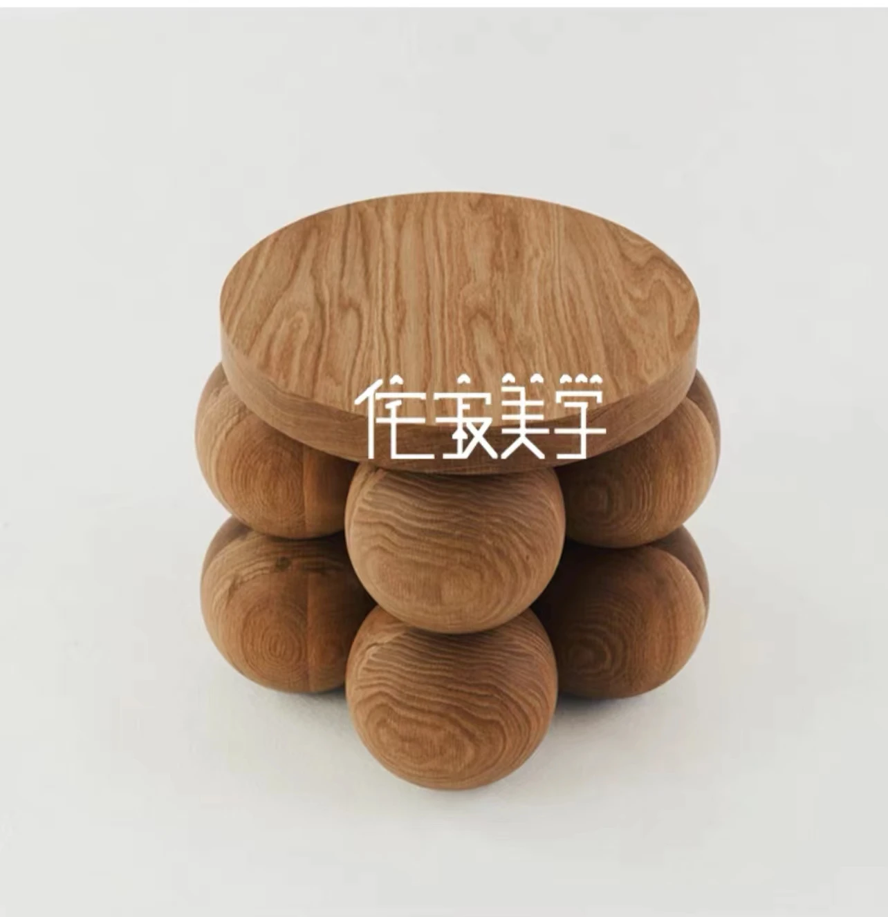 Minimalist style  solid wood round dining table side table modern