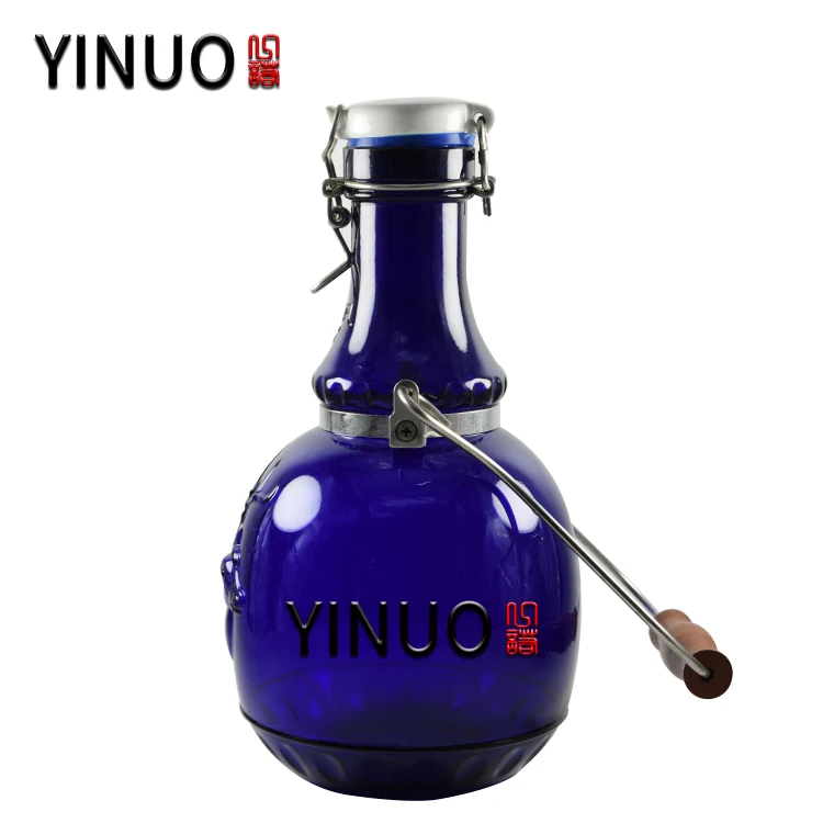 German reusable best beer bottle with flip top caps and labels