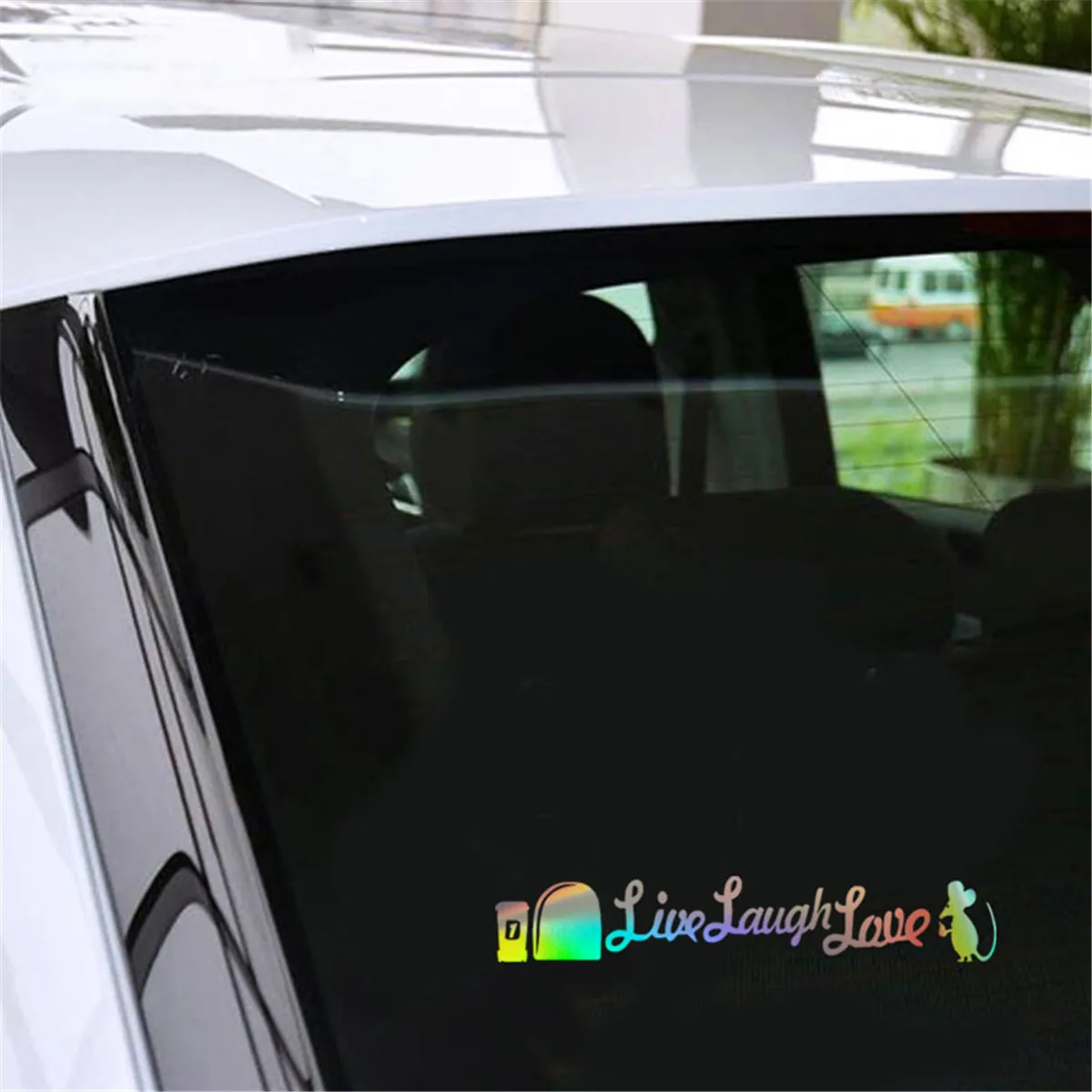 Live Laugh Love Mice Sticker Auto Vinyl Car Window Wall Bumper Laptop Decal Gift Die Cut Decals Laptop Window Glass