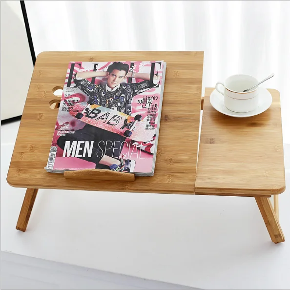 High-Quality Bamboo Portable Laptop Desk with drawer