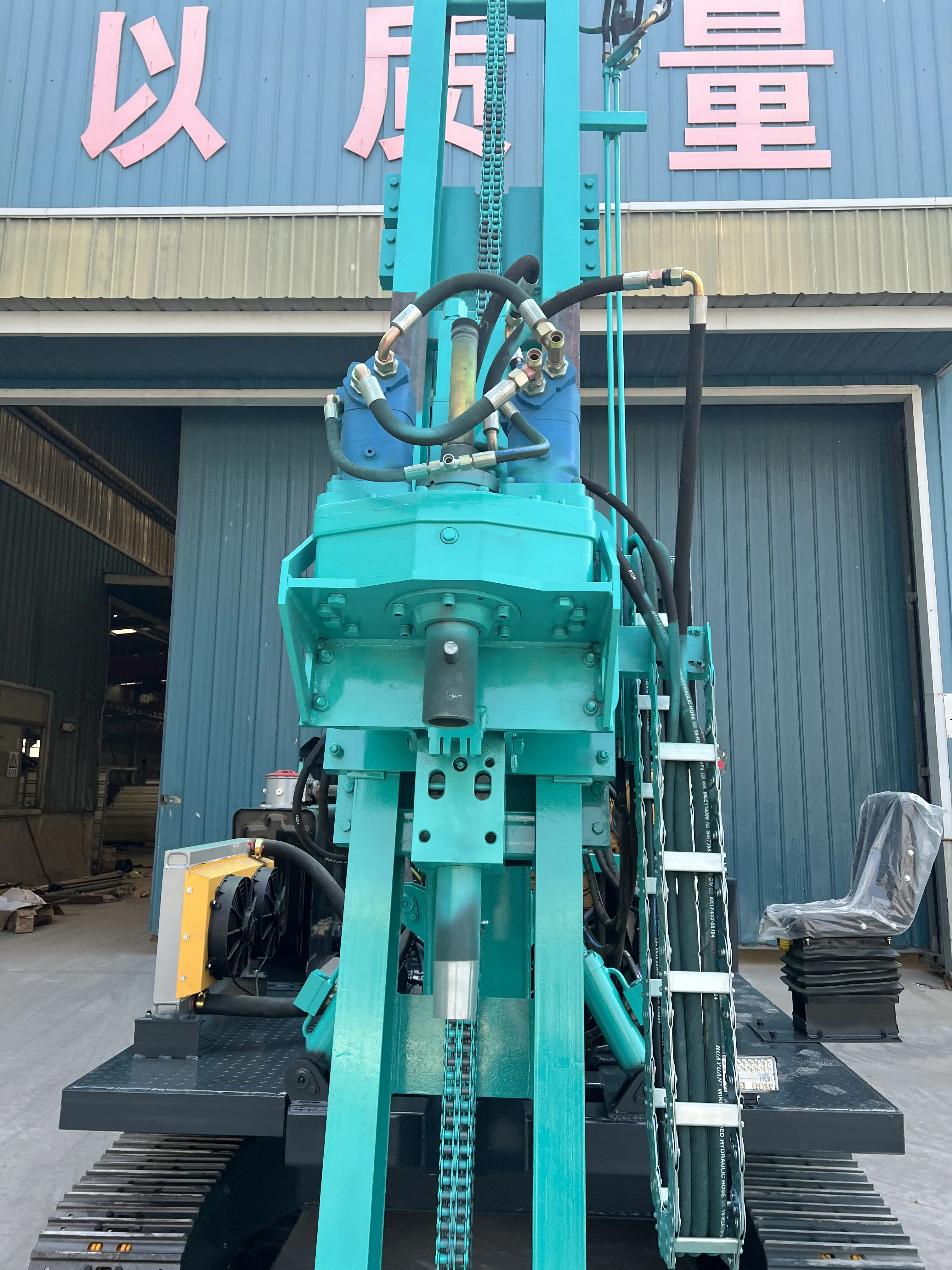 Micro Pile Drilling Rig Hydraulic Dual Power Head Small Piling Rig Rotary Solar Drop Hammer Pile Driver