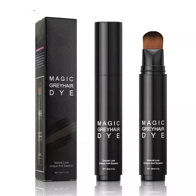 Factory Wholesale Hair Root Touch Up Black Brown Hair Color Stick Cover Grey White Hair Dye Cream Brush