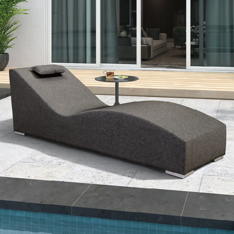 Luxury Waterproof and UV Resistant Upholstery fabric Hotel Outdoor Lounge Bed Garden S Lounger
