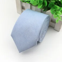Супер мягкий хлопковый вельветовый однотонный цветной галстук 7 см мужской Красивый галстук для свадебного костюма розовый синий красный зеленый галстук подарочный аксессуар