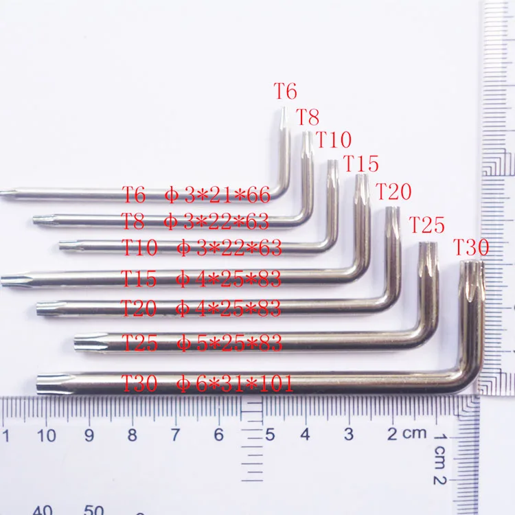 
Звездообразный Ключ Torx T4 T5 T6 T7 T8 T10 T15 T20 T25 T30 T45 T50 L 