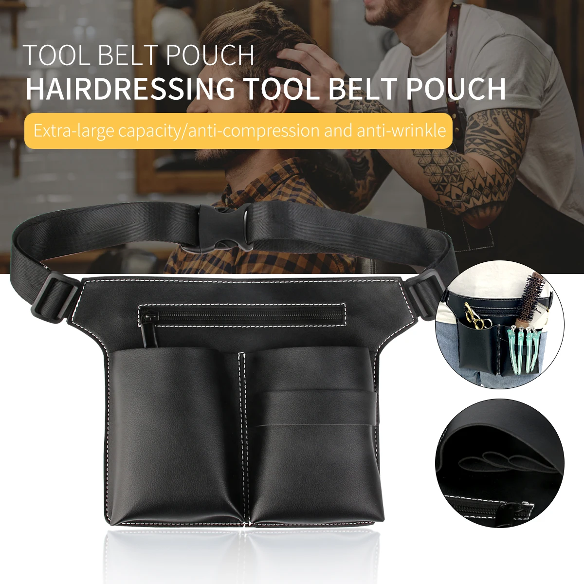 Factory Direct Sales Hairdresser Scissor Bag Customized Multifunctional Comb Storage Bag