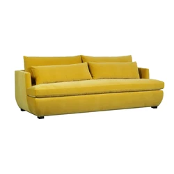 Shane Luxury High-end French Lazy Latest Design Sofa Set Fabric Yellow Love seat