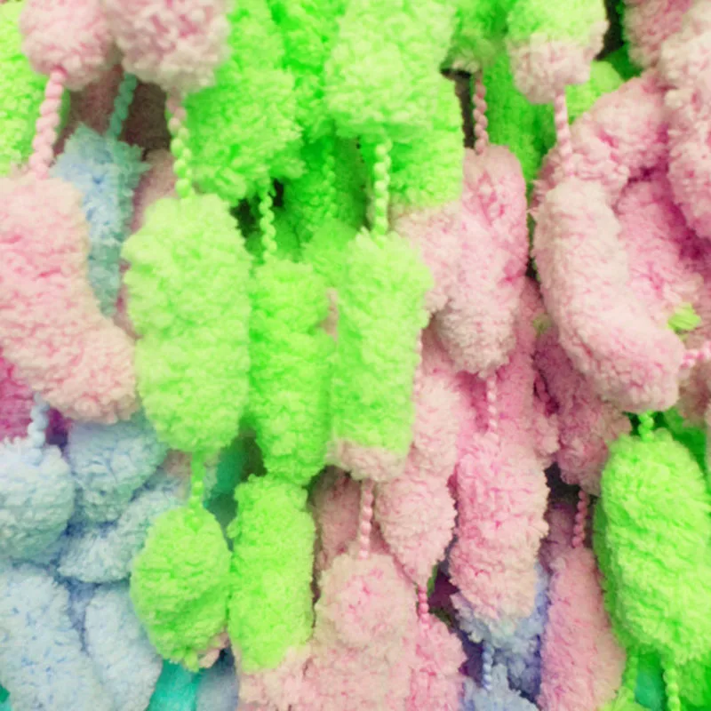 Baby Pom Pom Yarn Polyester Chenille Yarn for Knitting Cushion