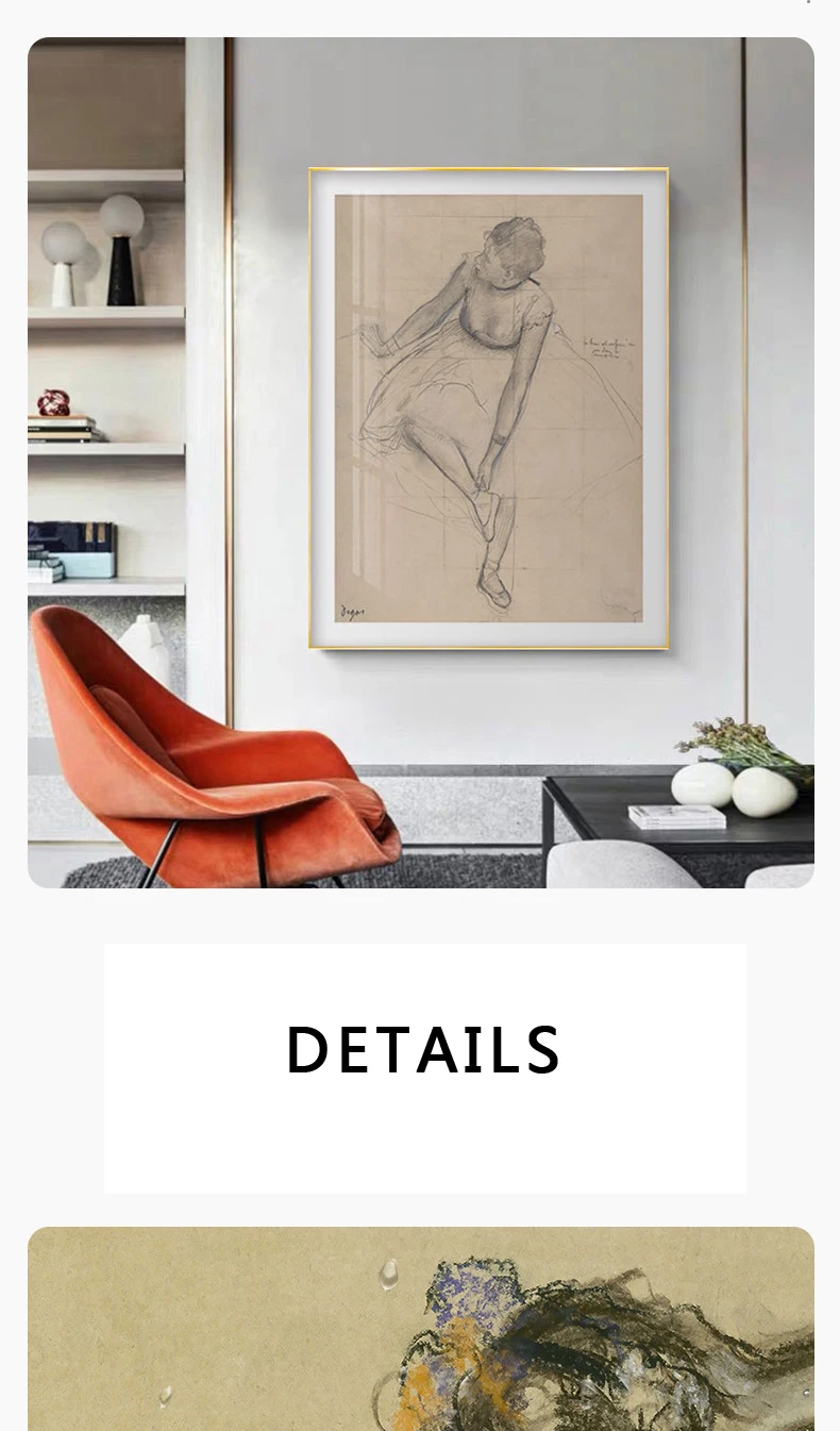 Impressionist Ballet girl dancing oil painting wall decor girl dancer painting