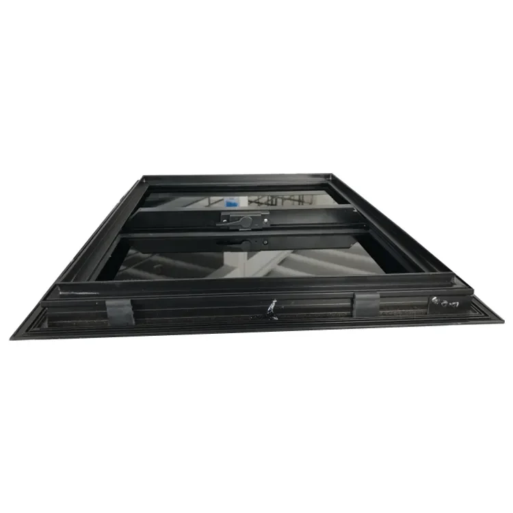 Aluminum alloy Double acrylic right Angle Caravan trailer RV sliding window