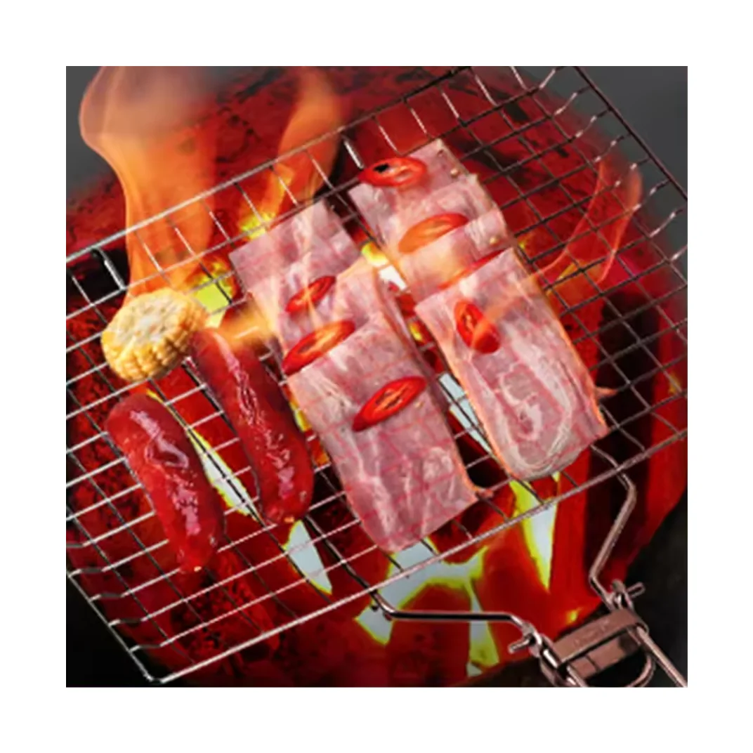 Portable Stainless Steel Barbecue Fish grill basket Accessory Barbecue Rack