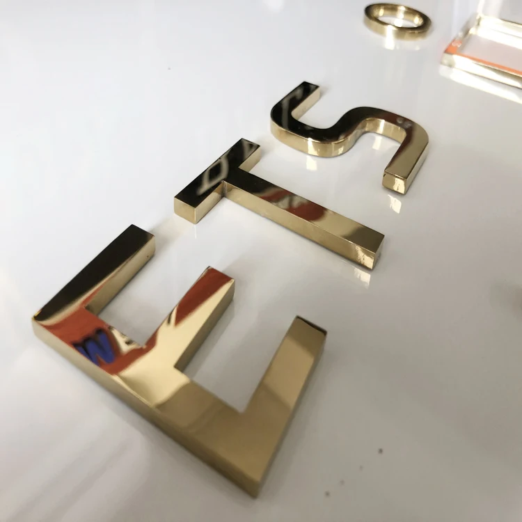 Metal wall letters gold 3d signs house numbers letters logo custom sign for front door house number sign for business