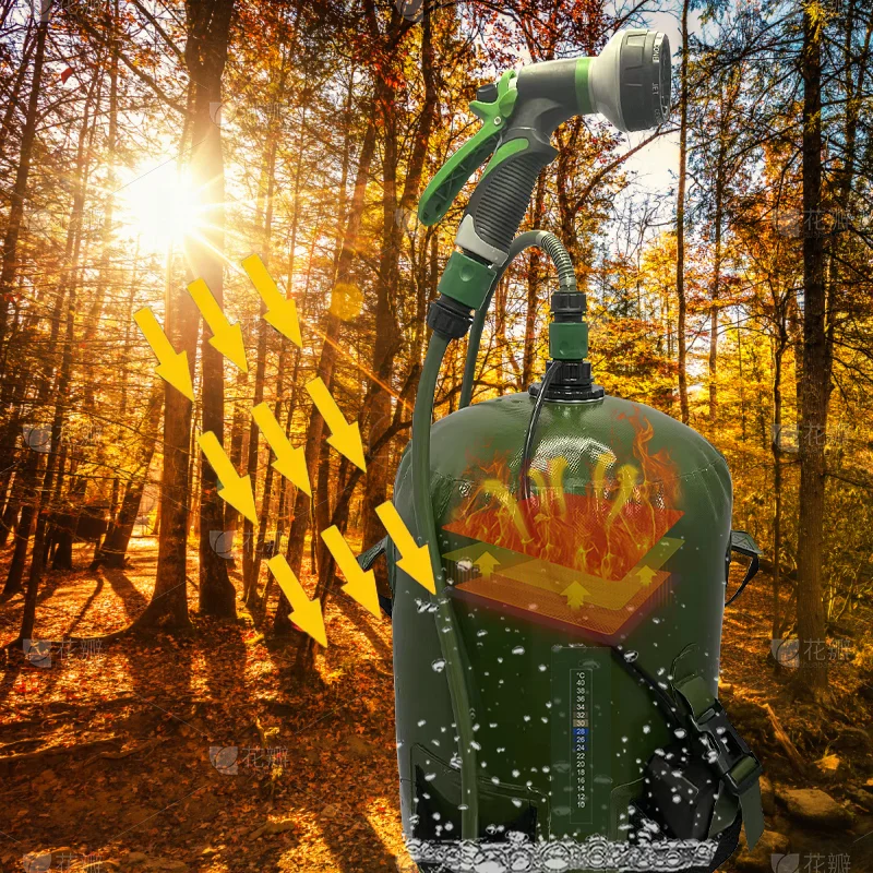 Factory OEM 20L Outdoor PVC Hiking Travelling Beach Portable Heating Water Bag Pool Camping Solar Bath Shower