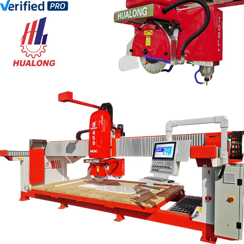 2024 Hualong  Machinery 5 axis cnc stone cutting machine stone hole cutting machine marble hole router