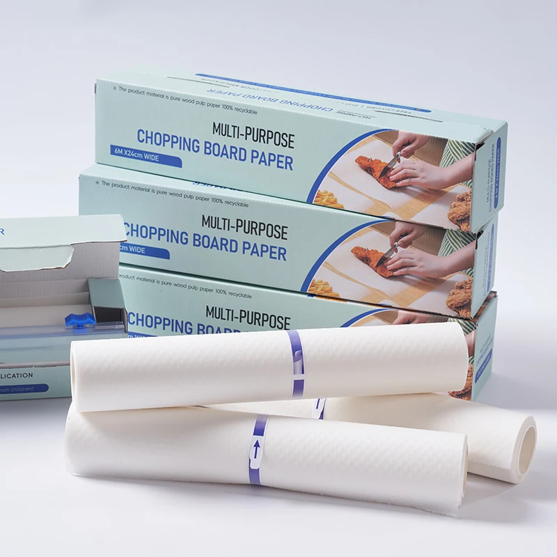 eco friendly products 2025 paper disposable chopping board sheets mat roll vegetable cutting board for kitchen