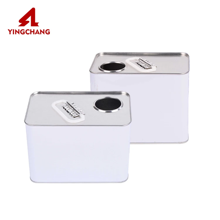 2L 2 liter 2000ml metal empty tinplate square tin can