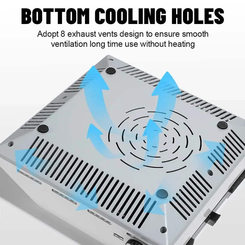 180W Powerful Extractor Fan for Manicure Vacuum Cleaner for Nails Dust Adjustable Suction with Filter