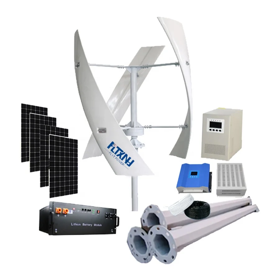 Vertical 5kw 10kw 15kw helix wind turbine 120v 220v 380v for Lithium Battery Hybrid system Use